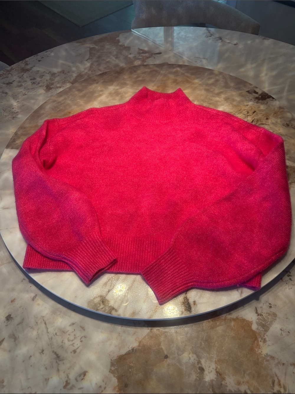 Calvin Klein Hot Pink Mock Neck Sweater